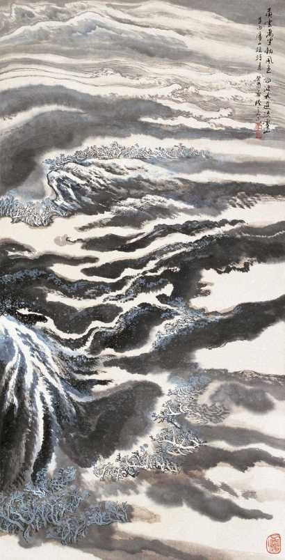 陆一飞 癸酉（1993年作） 山水 立轴